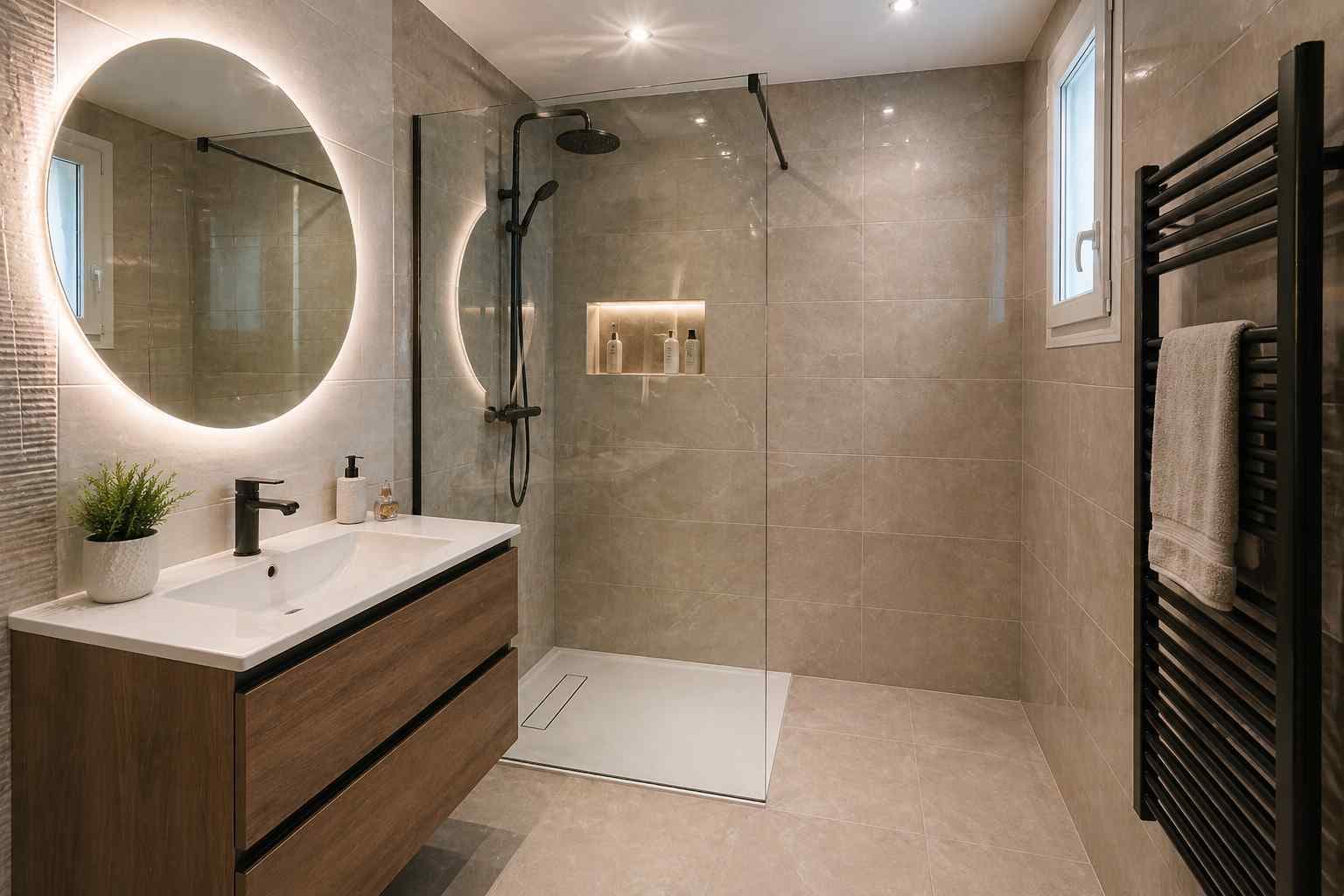 Carrelage salle de bain à Lyon : prix, pose et choix techniques